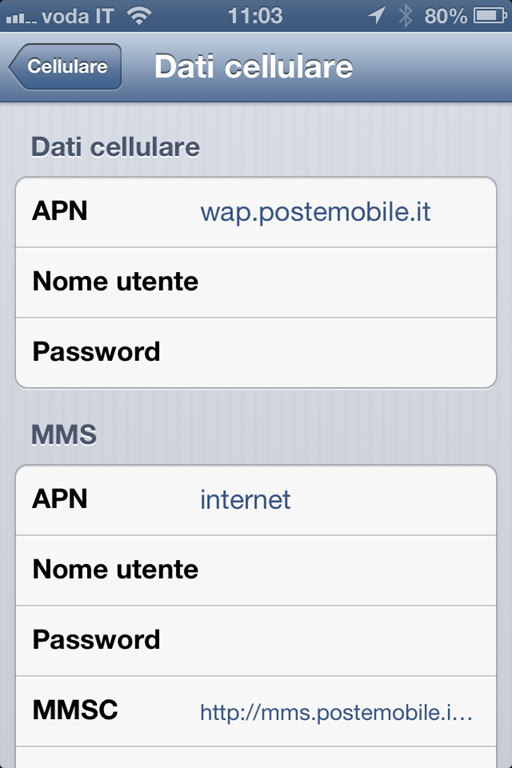 APN Poste Mobile