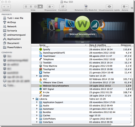 Impossibile disinstallare webroot 3