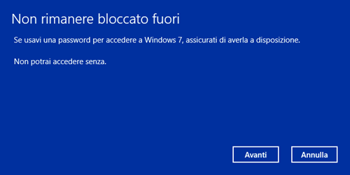 Tornare da Windows 10 a Windows 7