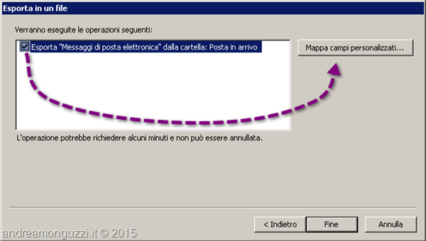 Outlook come esportare indirizzi da posta in arrivo