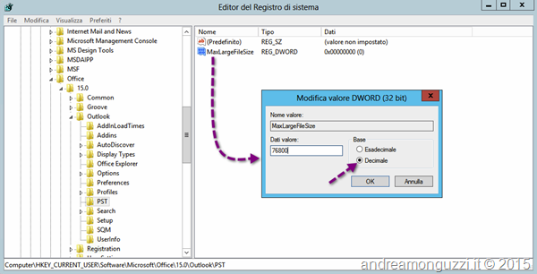 Outlook PST superiore ai 50GB